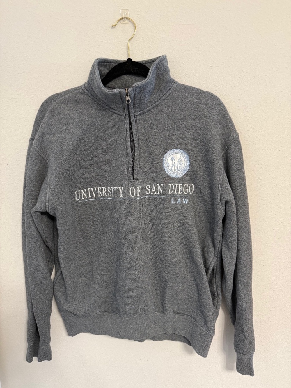 USD Law Quarter Zip Pullover Women's Sweater S